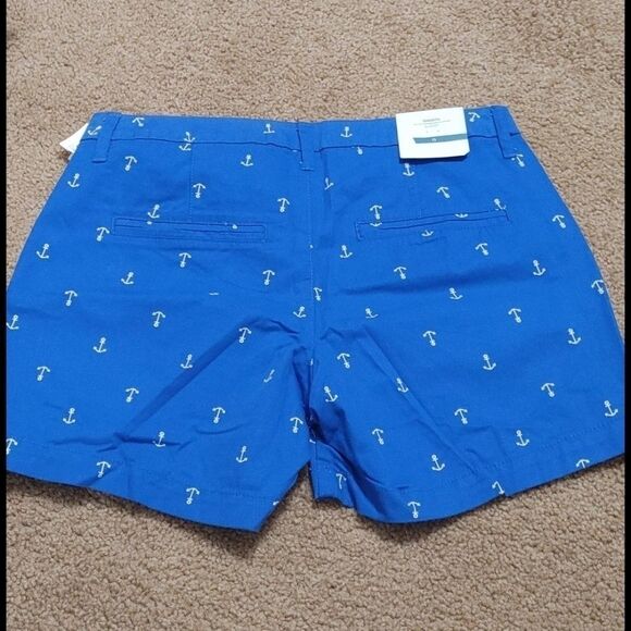 New Old Navy Mid-Rise Everyday Khaki Anchor Shorts Size 0 - Picture 4 of 4